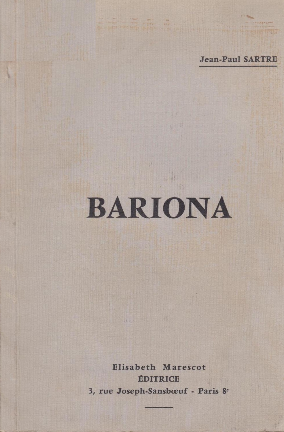 <<Bariona o il figlio del tuono. Racconto d i natale per cristiani e non credenti»